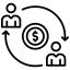 Icon of a Dollar on a black background, symbolizing user management in digital marketing solutions for conversion rate optimization